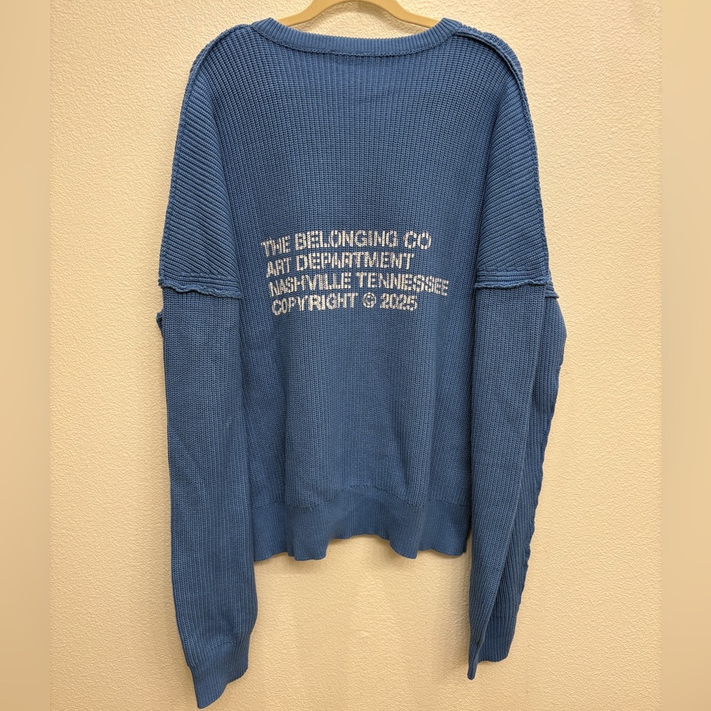 The Belonging Conference Church Merch Apparel Blue Sweater Unisex NWOT XL - Picture 6 of 14